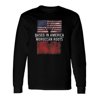 Morocco Flag Moorish American Flag Moorish Flag Long Sleeve T-Shirt | Mazezy