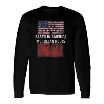 Morocco Flag Moorish American Flag Long Sleeve T-Shirt | Mazezy