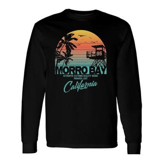 Morro Bay California Beach Long Sleeve T-Shirt T-Shirt | Mazezy