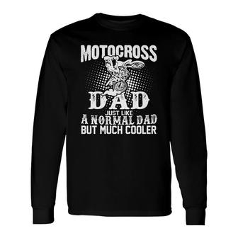 Motocross Dad Shirt Tshirts Long Sleeve T-Shirt - Thegiftio UK