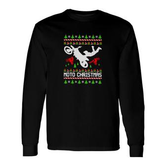 Motorcycle Moto Christmas Classic Long Sleeve T-Shirt | Mazezy