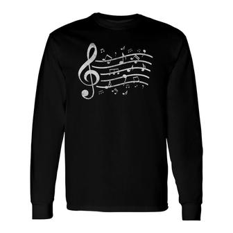 Musician Orchestra Musical Instrument Treble Clef Music Long Sleeve T-Shirt T-Shirt | Mazezy