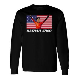 Nathan Chen American Figure Skater 2022 Ver2 Long Sleeve T-Shirt T-Shirt | Mazezy