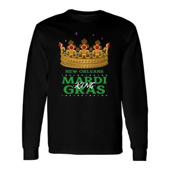 New Orleans Mardi Gras King Long Sleeve T-Shirt T-Shirt | Mazezy