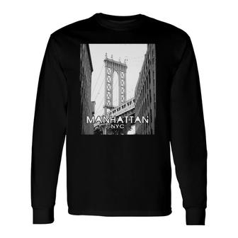 New York City Manhattan Bridge Nyc Long Sleeve T-Shirt | Mazezy