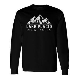 New York Lake Placid Long Sleeve T-Shirt T-Shirt | Mazezy