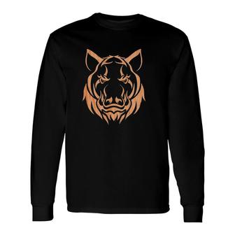 Nordic Mythology Wild Boar Pig Head Norse Nerd Long Sleeve T-Shirt | Mazezy