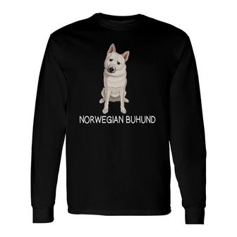 Norwegian Buhund Crazy Dog Lover Long Sleeve T-Shirt | Mazezy