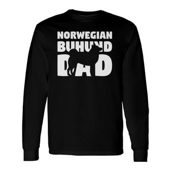 Norwegian Buhund For Dog Father Norwegian Buhund Dad Long Sleeve T-Shirt T-Shirt | Mazezy