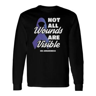 Not All Wounds Are Visible Ibs Awareness Long Sleeve T-Shirt T-Shirt | Mazezy