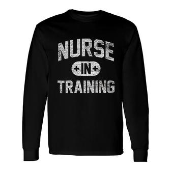 Nurse In Training Vintage Nursing Student Nurse Long Sleeve T-Shirt - Thegiftio UK