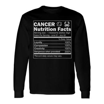 Nutrition Facts Astrology Zodiac Sign Horoscope Long Sleeve T-Shirt T-Shirt | Mazezy