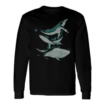 Ocean Mammal Sea Creature Animal Whale Whale Long Sleeve T-Shirt T-Shirt | Mazezy