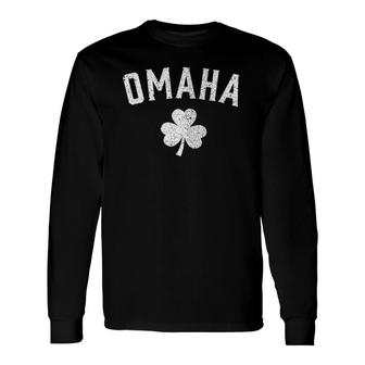 Omaha Nebraska Saint Patrick's Day Shamrock Tee Ne Long Sleeve T-Shirt T-Shirt | Mazezy
