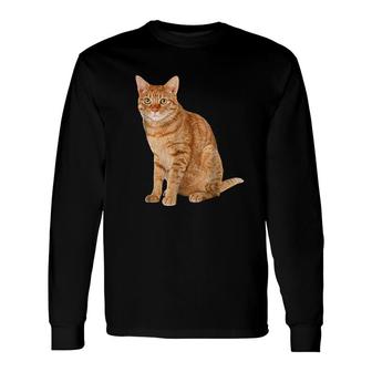 Orange Tabby Cat Long Sleeve T-Shirt T-Shirt | Mazezy
