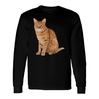 Orange Tabby Cat Lovers Long Sleeve T-Shirt T-Shirt | Mazezy