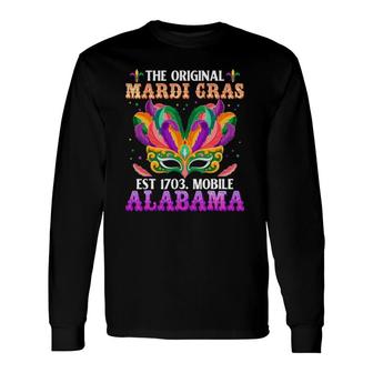 The Original Mardi Gras Mobile Alabama 1703 Carnival Long Sleeve T-Shirt | Mazezy
