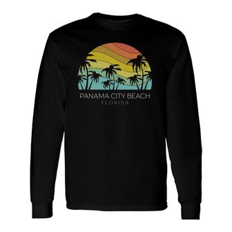 Panama City Beach Florida Retro Souvenir Summer Keys Surf Long Sleeve T-Shirt T-Shirt | Mazezy
