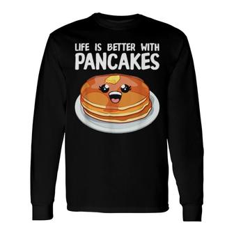 Pancakes Art Brunch Breakfast Pancake Maker Long Sleeve T-Shirt | Mazezy