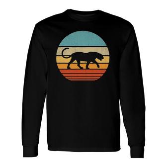 Panther Vintage 60S 70S Retro Animal Lover Long Sleeve T-Shirt T-Shirt | Mazezy