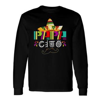 Papacito Mexican Sombrero Cinco De Mayo Father Day Dad Long Sleeve T-Shirt T-Shirt | Mazezy