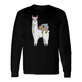 Patronus Sloth & Koala On Llama Alpaca Official Napping Long Sleeve T-Shirt T-Shirt | Mazezy