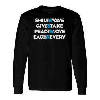 Peace & Love Positive Message Long Sleeve T-Shirt T-Shirt | Mazezy