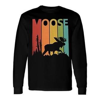 Personality Summer And Autumn Moose Long Sleeve T-Shirt | Mazezy