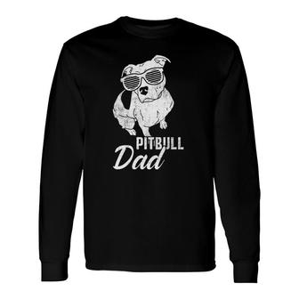 Pitbull Dad Cool Tee Dogs Lover Pit Bull Daddy Long Sleeve T-Shirt T-Shirt | Mazezy