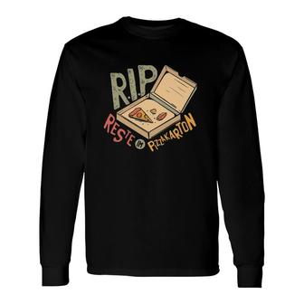 Pizza Rip Reste Im Pizzakarton Long Sleeve T-Shirt T-Shirt | Mazezy