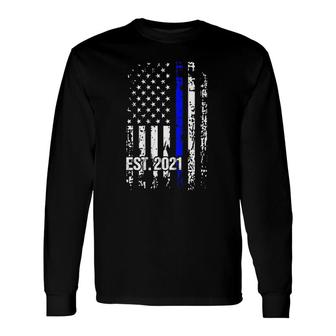 Police Graduation Back Print Police Academy 2021 Long Sleeve T-Shirt T-Shirt | Mazezy