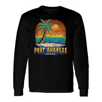 Port Aransas Texas Vintage Distressed Souvenir Long Sleeve T-Shirt T-Shirt | Mazezy AU