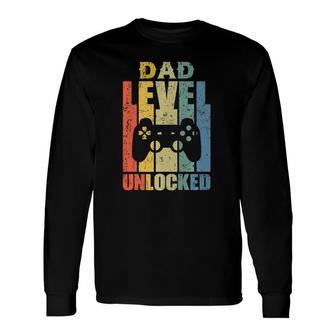 Pregnancy Announcement Dad Level Unlocked Soon To Be Father Long Sleeve T-Shirt T-Shirt | Mazezy