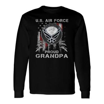 Pride Us Army I'm A Proud Air Force Grandpa Long Sleeve T-Shirt T-Shirt | Mazezy