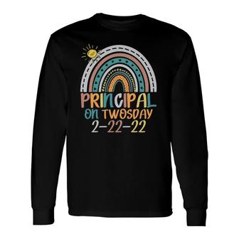 Principal Squad On Twosday February 22Nd 2022 Rainbow Long Sleeve T-Shirt T-Shirt | Mazezy