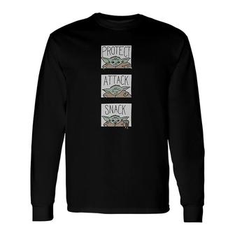 Protect Attack Snack Long Sleeve T-Shirt | Mazezy