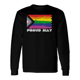 Proud Ally Pride Month Lgtbq Black Pride Flag Long Sleeve T-Shirt T-Shirt | Mazezy