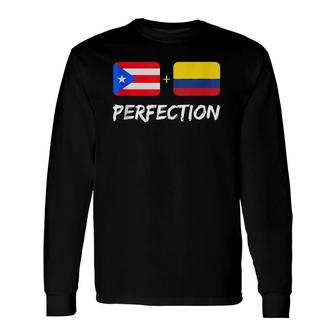 Puerto Rican Plus Colombian Perfection Heritage Long Sleeve T-Shirt T-Shirt | Mazezy