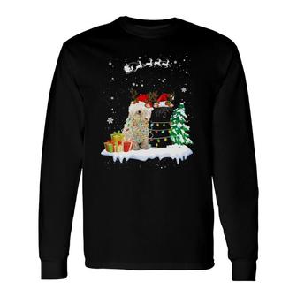 Puli Reindeer Xmas Light Christmas Ornaments Xmas Dog Long Sleeve T-Shirt T-Shirt | Mazezy