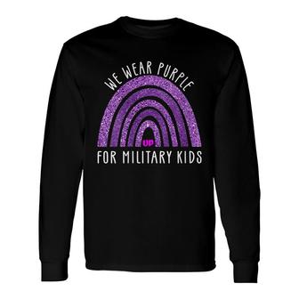 Purple Up For Military Month Of The Military Child Long Sleeve T-Shirt - Seseable