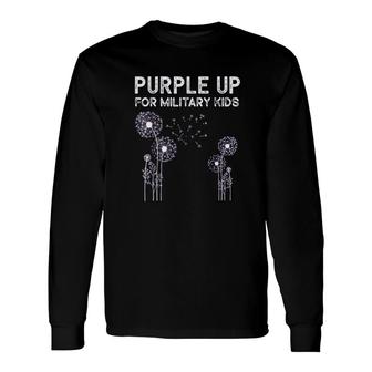 Purple Up For Military Month Of The Military Long Sleeve T-Shirt - Seseable