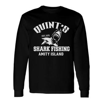 Quint Shark Fishing Long Sleeve T-Shirt T-Shirt | Mazezy AU