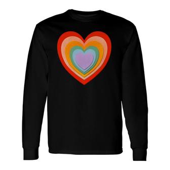 Rainbows And Heart Cutouts Love Long Sleeve T-Shirt T-Shirt | Mazezy