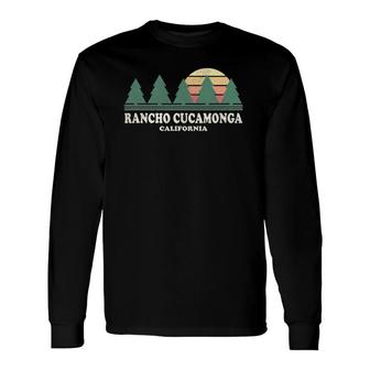 Rancho Cucamonga Ca Vintage Throwback Tee Retro 70'S Long Sleeve T-Shirt T-Shirt | Mazezy