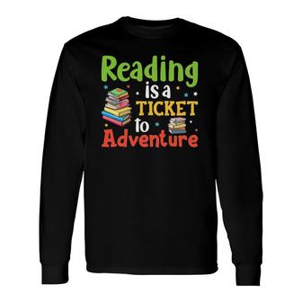 Reading Adventure Library Book Lover Long Sleeve T-Shirt T-Shirt | Mazezy