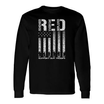 Red Friday Military Veteran Remember Everyone Deployed Zip Long Sleeve T-Shirt T-Shirt | Mazezy