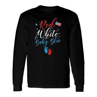 Red White And Baby Blue Novelty Long Sleeve T-Shirt T-Shirt | Mazezy