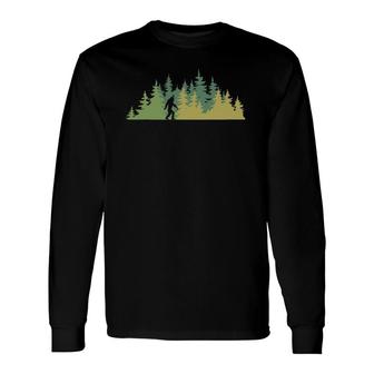 Reflection Forest Trees Sasquatch Conspiracy Yeti Bigfoot Long Sleeve T-Shirt T-Shirt | Mazezy