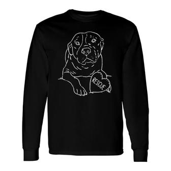 Rescue Pit Bull Pitbull Love Pittie Adopt Don't Shop Long Sleeve T-Shirt T-Shirt | Mazezy