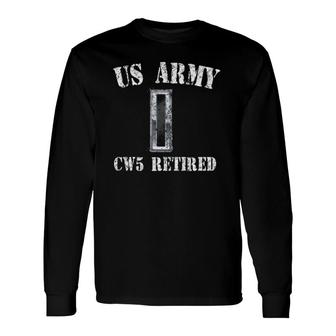 Retired Army Warrant Officer Cw5 Veteran Vintage Retiree Long Sleeve T-Shirt T-Shirt | Mazezy